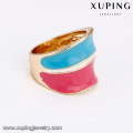 14376 Wholesale high quality fine ladies jewelry colorful paint surface wide finger ring